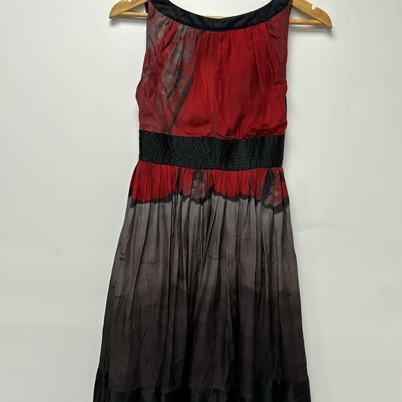 ZARA WOMAN gray sleeveless dress A-line skirt size S gray, black and red color - Picture 3 of 16
